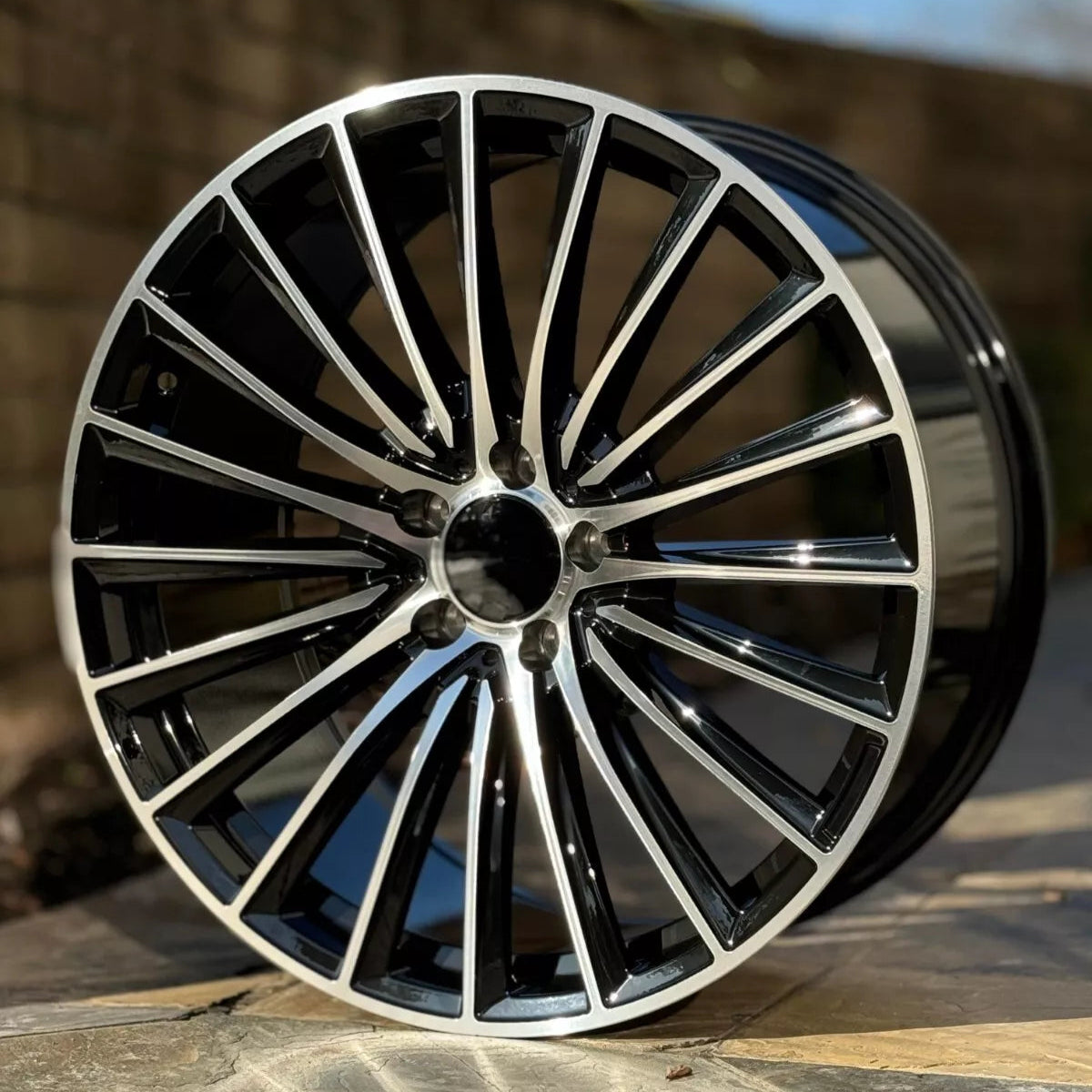 19x8.5"/19x9.5" New Multispoke Style Black Machined Face Wheels - Fits Mercedes C, E, S, CLS Class