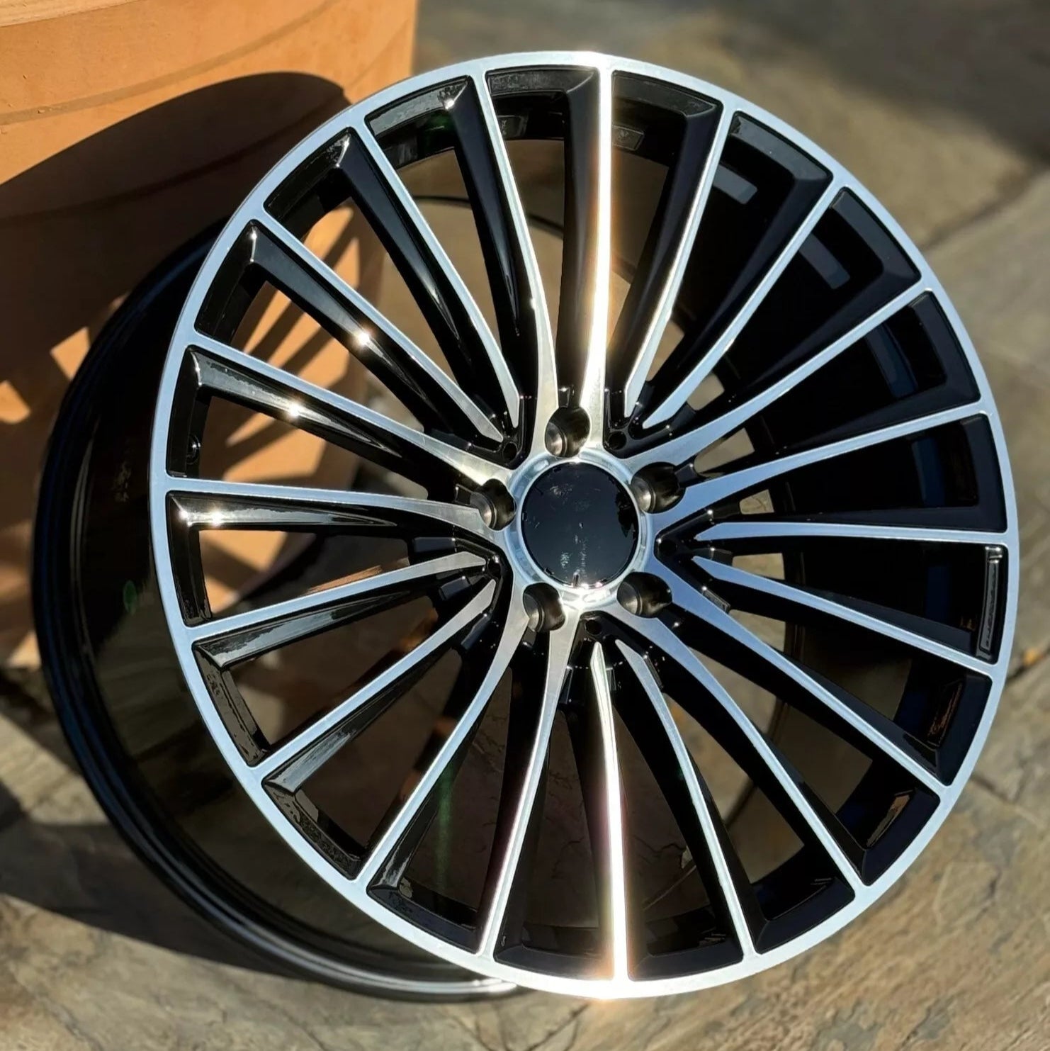 19x8.5"/19x9.5" New Multispoke Style Black Machined Face Wheels - Fits Mercedes C, E, S, CLS Class
