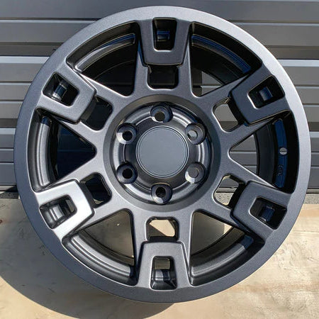 17x8" Sema Pro Style Matte Gunmetal Wheels - Fits Toyota TRD Tacoma, 4Runner, FJ Cruiser, Sequoia, Tundra, Lexus GX460/GX470